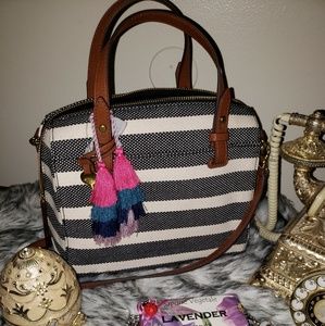 RACHEL SACTHEL BLACK STRIPE FOSIL .